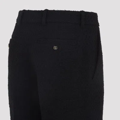 Gucci Boucle Pants In Wool Blend In Black