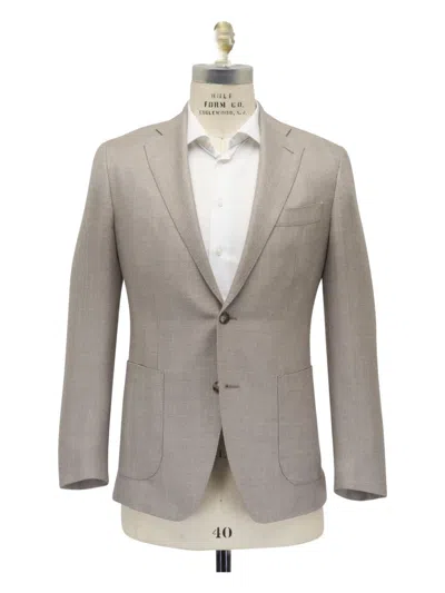 人字斜纹针织图案西装夹克