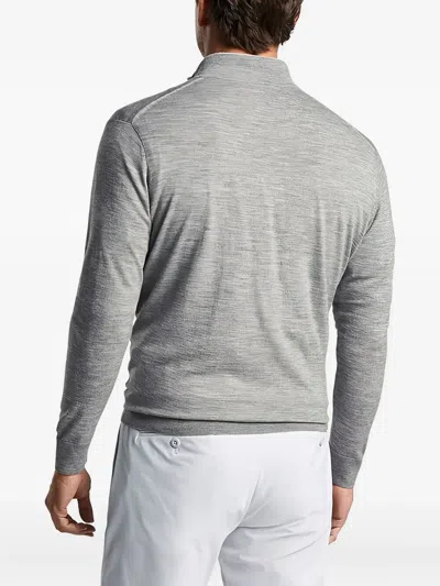 Peter Millar Half-zip Sweater In Gray