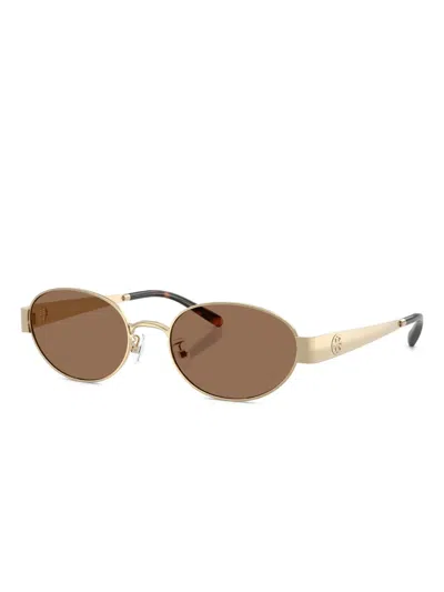 Tory Burch 54mm Oval Sunglasses In Brown