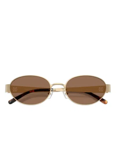 Tory Burch 54mm Oval Sunglasses In Brown