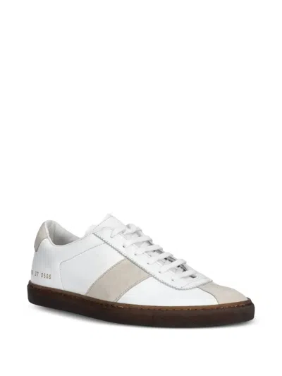 Common Projects Panelled Leather Sneakers In White