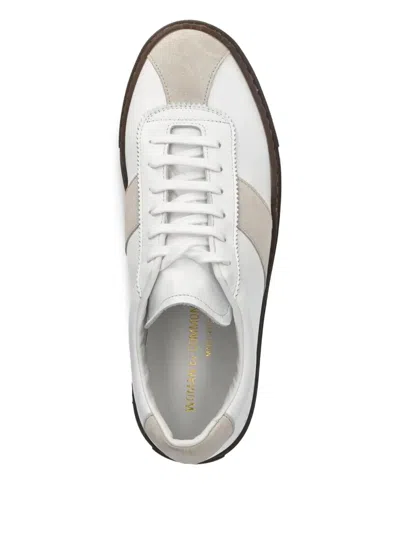 Common Projects Panelled Leather Sneakers In White