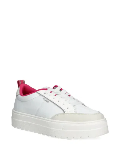 Hugo Boss Platform-sole Sneakers In White