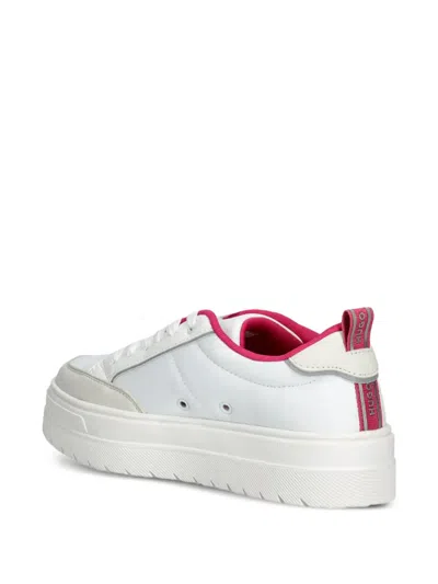 Hugo Boss Platform-sole Sneakers In White