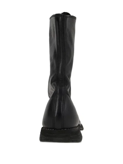 Guidi Zip-front Round-toe Boots In Black