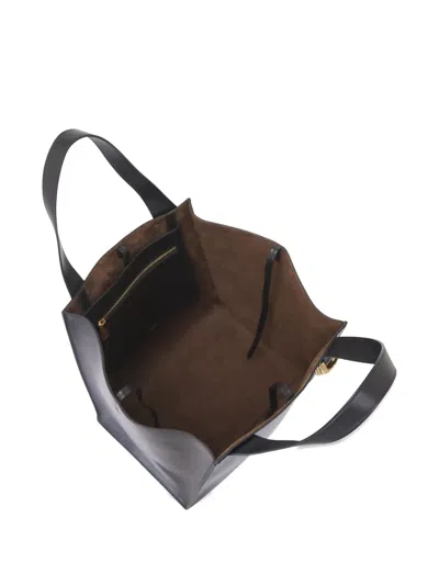 Dorothee Schumacher Tote Bag In Soft Calf Leather With D-ring Hardware In Black