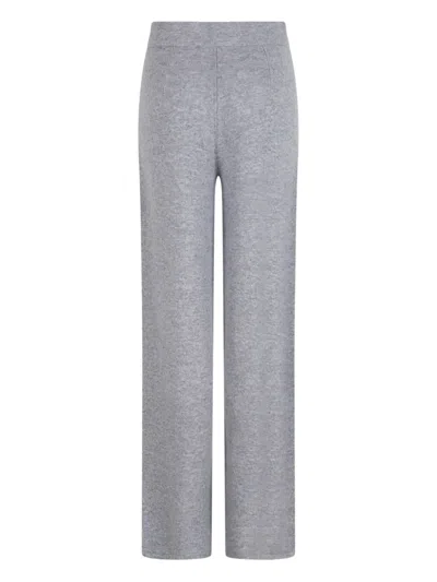 Max Mara Cashmere Wool Trousers In Gray