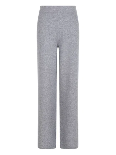 Max Mara Cashmere Wool Trousers In Gray