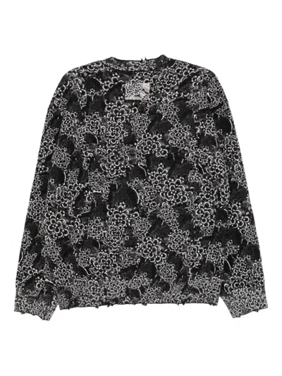Jnby Flower-print Sweatshirt In Black
