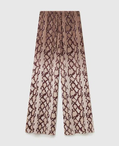 Stella Mccartney Snake Print Oversized Drawstring Pants In Animal Print