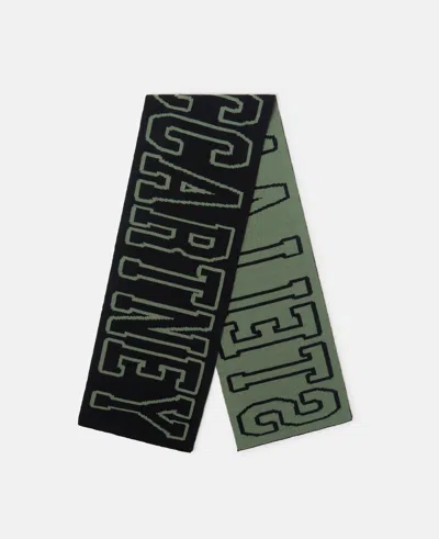 Stella Mccartney Logo Graphic Scarf In Green