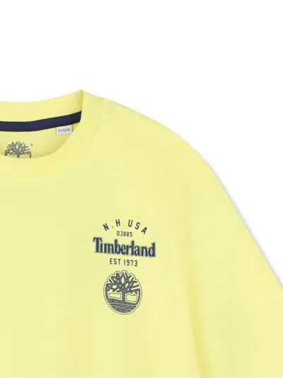 Timberland Logo-print Short-sleeves T-shirt In Yellow