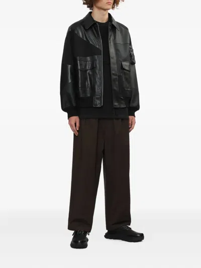 Comme Des Garçons Homme Deux Patchwork Panelled Jacket In Black