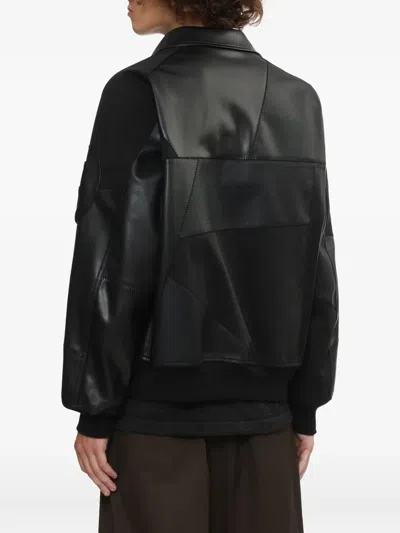 Comme Des Garçons Homme Deux Patchwork Panelled Jacket In Black