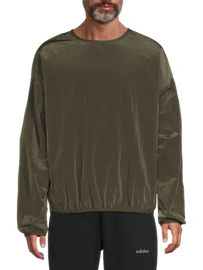 Essentials Men's Crinkled Drop Shoulder Sweatshirt In Brown