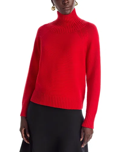 Michael Kors Michael  Turtleneck Easy Sweater In Red