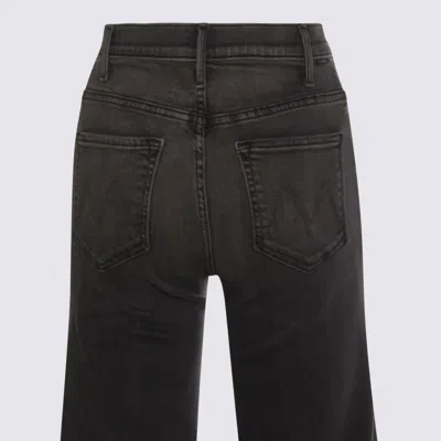 Mother Lil Hustler Roller Sneak Jeans In Not Today Satan In Black