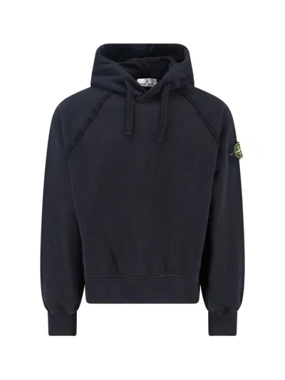 Stone Island Logo Sweatshirt In Black