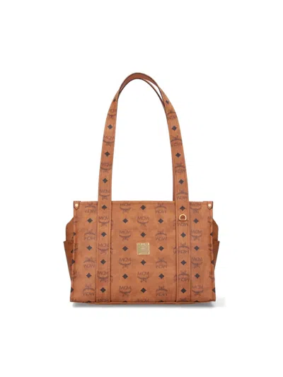 Mcm Aren Visetos School Tote In Brown