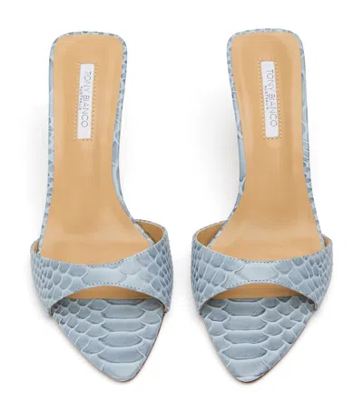 Tony Bianco Hallie Denim Python In Blue