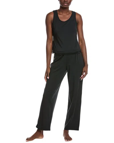 Natori 2pc Blissful Essentials Top & Pant Set In Black