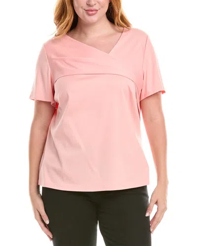 Lafayette 148 New York Plus Twisted Top In Pink