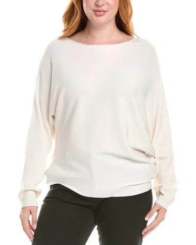 Lafayette 148 New York Asymmetric Silk-blend Sweater In Neutral