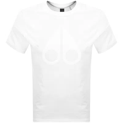 Moose Knuckles Short Sleeve Chamblee Leaf T Shirt White