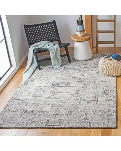Safavieh Abstract Threadscape Hand-tufted Wool-blend Rug In Gray