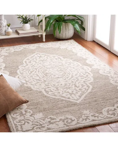 Safavieh Abstract Hazedrift Hand-tufted Wool Rug With Cotton Cloth Backing In Neutral