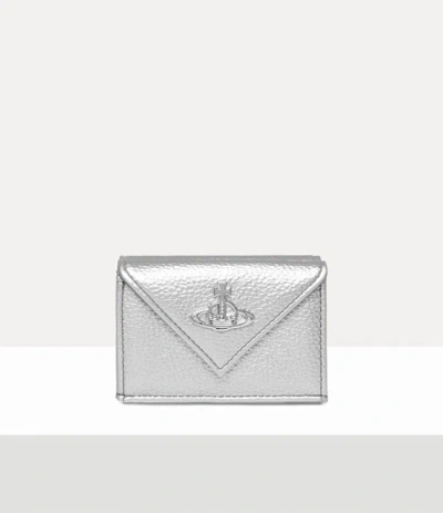 Vivienne Westwood Envelope Billfold Faux Leather Silver One Size Women In Metallic