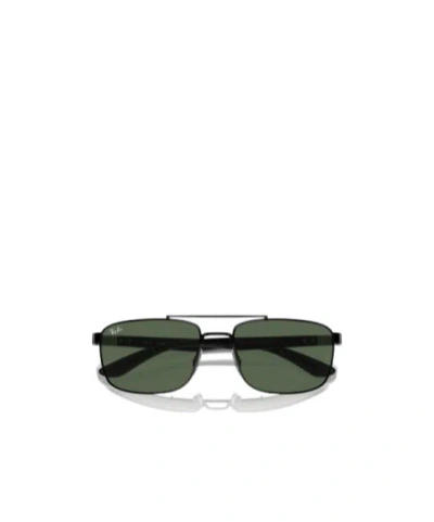Ray Ban 60mm Rectangular Sunglasses In Green