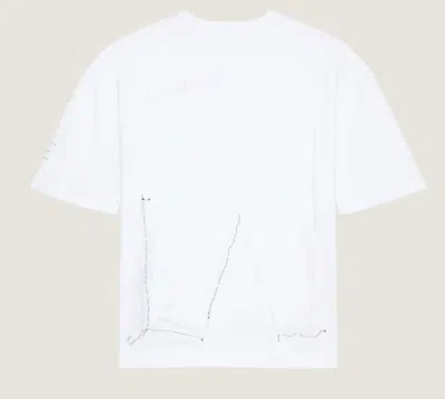 Givenchy Ribbed Crew-neck Cotton T-shirt With Graphic Print In White