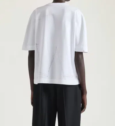 Givenchy Ribbed Crew-neck Cotton T-shirt With Graphic Print In White