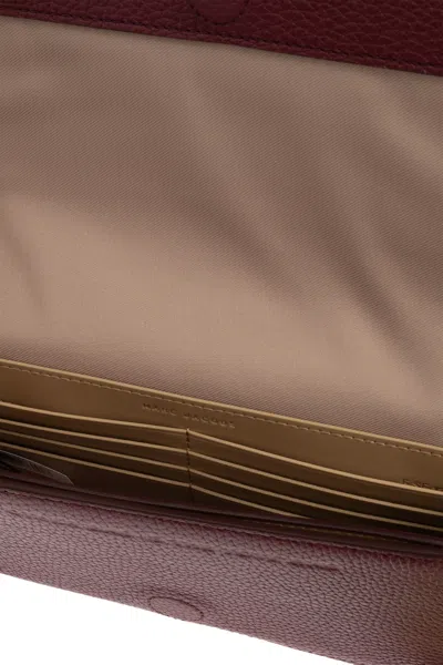 Marc Jacobs Mini Leather Shoulder Bag With Adjustable Strap In Burgundy