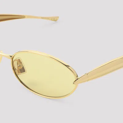 Bottega Veneta Women Gold Metal Sunglasses In Gold