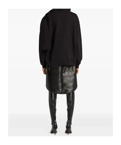 Courrèges Scarf Embroidered Hoodie Clothing In Animal Print