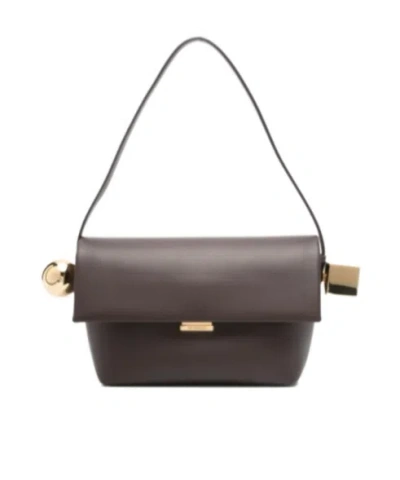 Jacquemus Round Cross-body Bag Top Handle In Brown