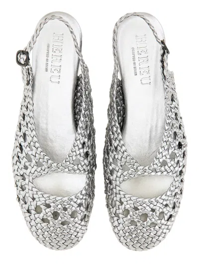 Hereu Slingback Sandal Empuria Metallic In Silver
