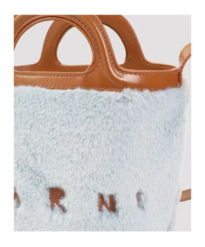 Marni Plush Bucket Handbag With Adjustable Strap In Pink