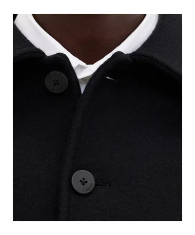 Jacquemus Black Jacket With Classic Collar And Dropped Shoulders In Wool Man In Black