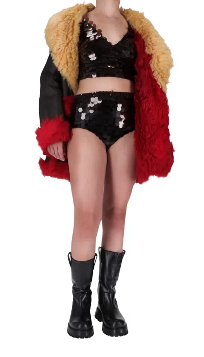 Prada Long-sleeved Coat In Multi