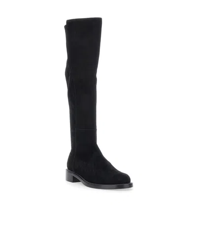 Stuart Weitzman Gisele Block Heel Knee High Boot In Black