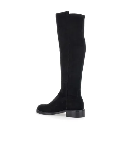 Stuart Weitzman Gisele Block Heel Knee High Boot In Black
