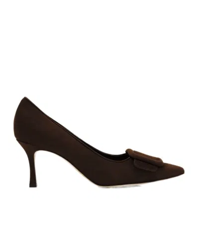 Manolo Blahnik Pointed High Heels In Brown