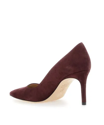 Stuart Weitzman Bordeaux Pumps With Pointed Toe And High Stiletto Heel In Suede Woman In Red