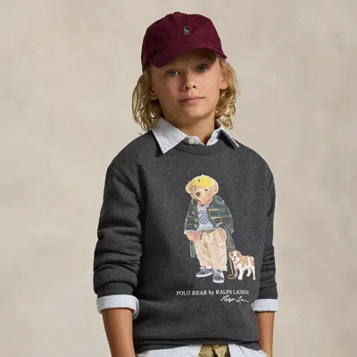 Polo Ralph Lauren Kids Polo Bear Crewneck Sweatshirt In Gray