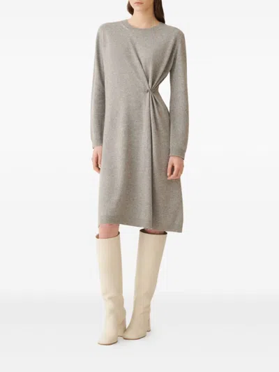 Fabiana Filippi Gestricktes Kleid Mit Knoten In Gray