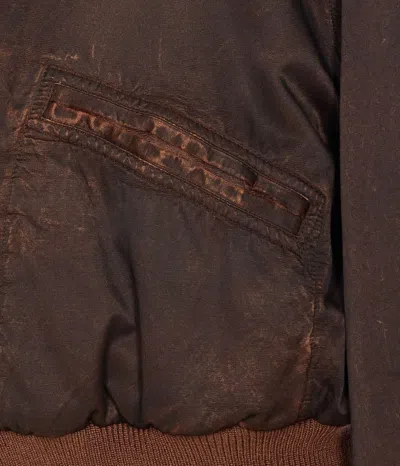 Mm6 Maison Margiela Bomber Jacket With Raglan Sleeves And Pockets In Brown